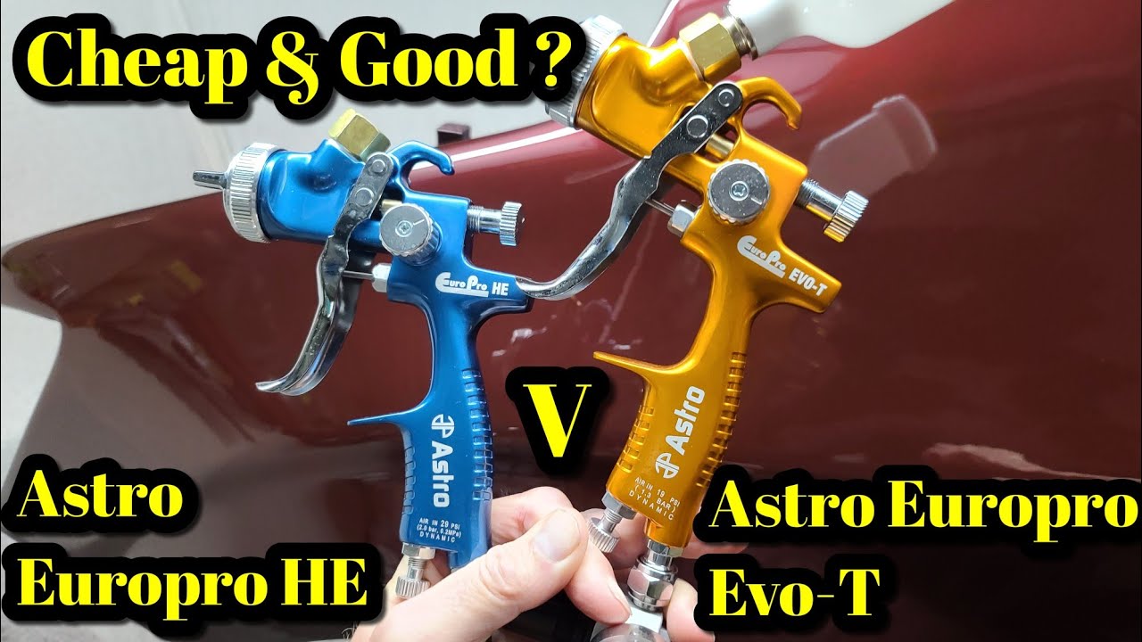 Astro HE 1.3 v Astro EvoT 1.4 For Clear Coat Upol 2802/2080 Clear Coat