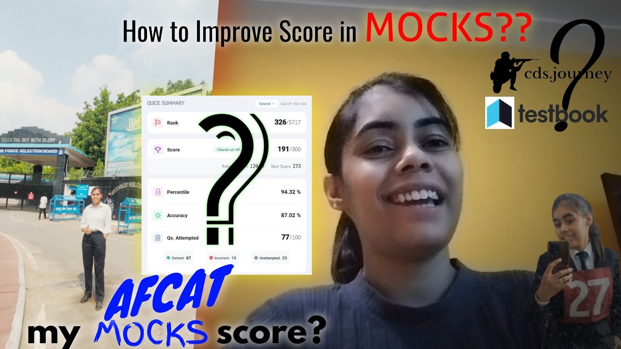 How to Improve Score in AFCAT mocks? My Score in Mocks? #AFCAT #cdsjourney 
