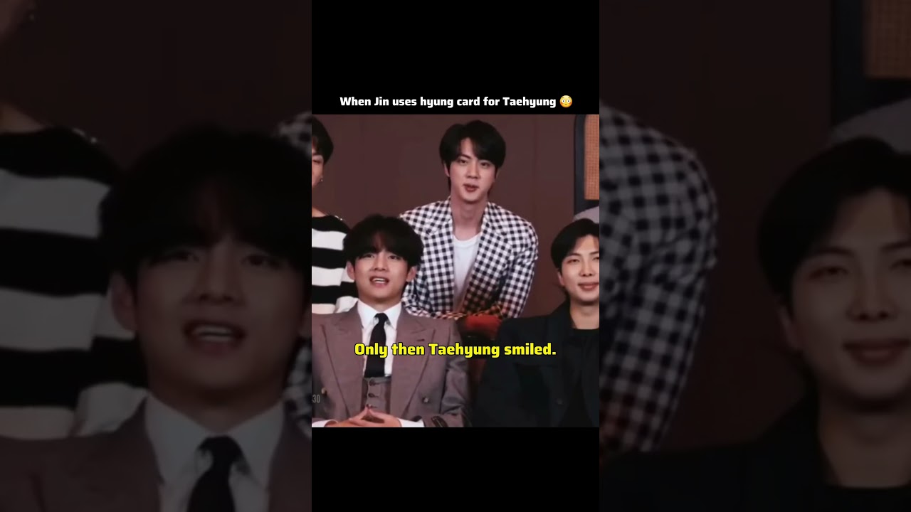Taejin: When Jin uses hyung card for Taehyung 😳 