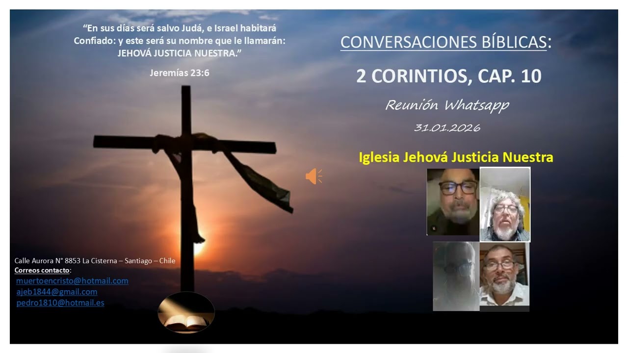2 CORINTIOS CAP. 10 - CONVERSACIONES BÍBLICAS - Whatsapp - sab.31.01.2026