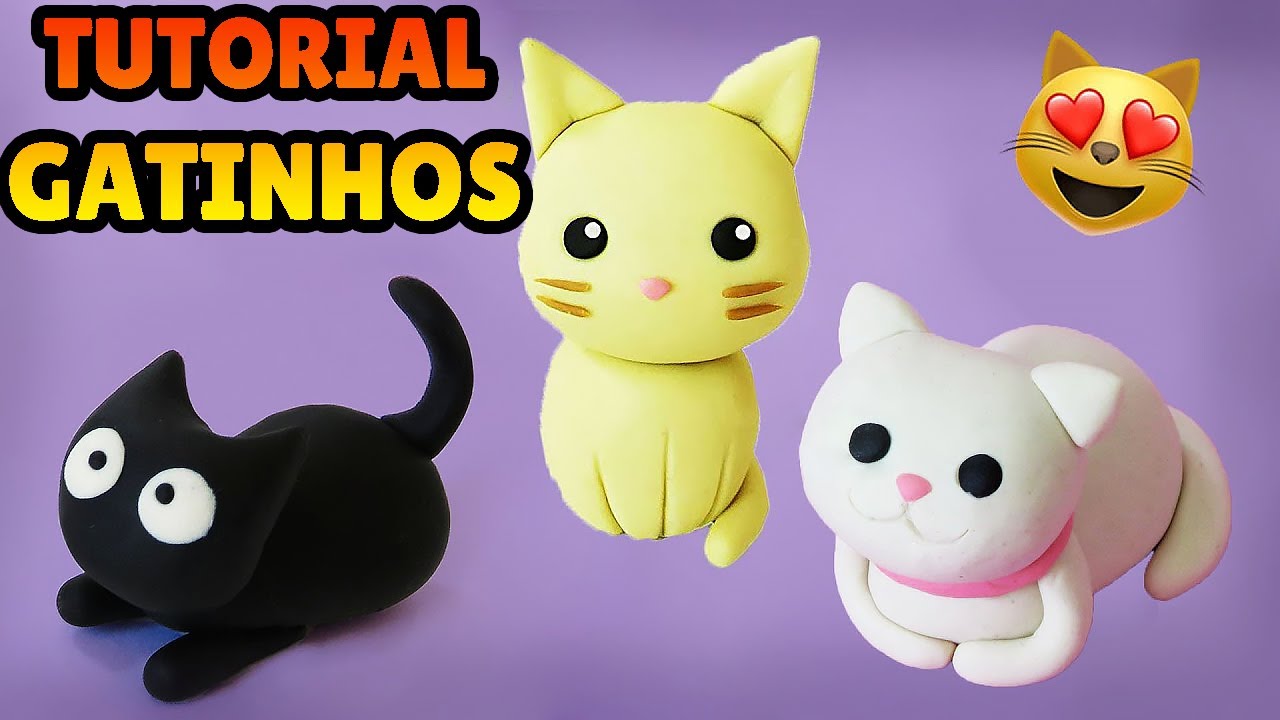 😺 ESPECIAL GATOS FOFINHOS MINIATURA! Compilado Fácil clay, plastilina , Biscuit Pasta Americana DIY