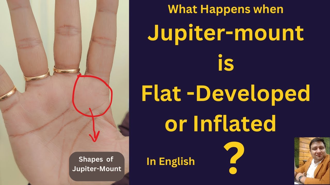 Types of Jupiter-Mount in Palmistry-: Flat- Inflated or Developed Jupiter-Mount.