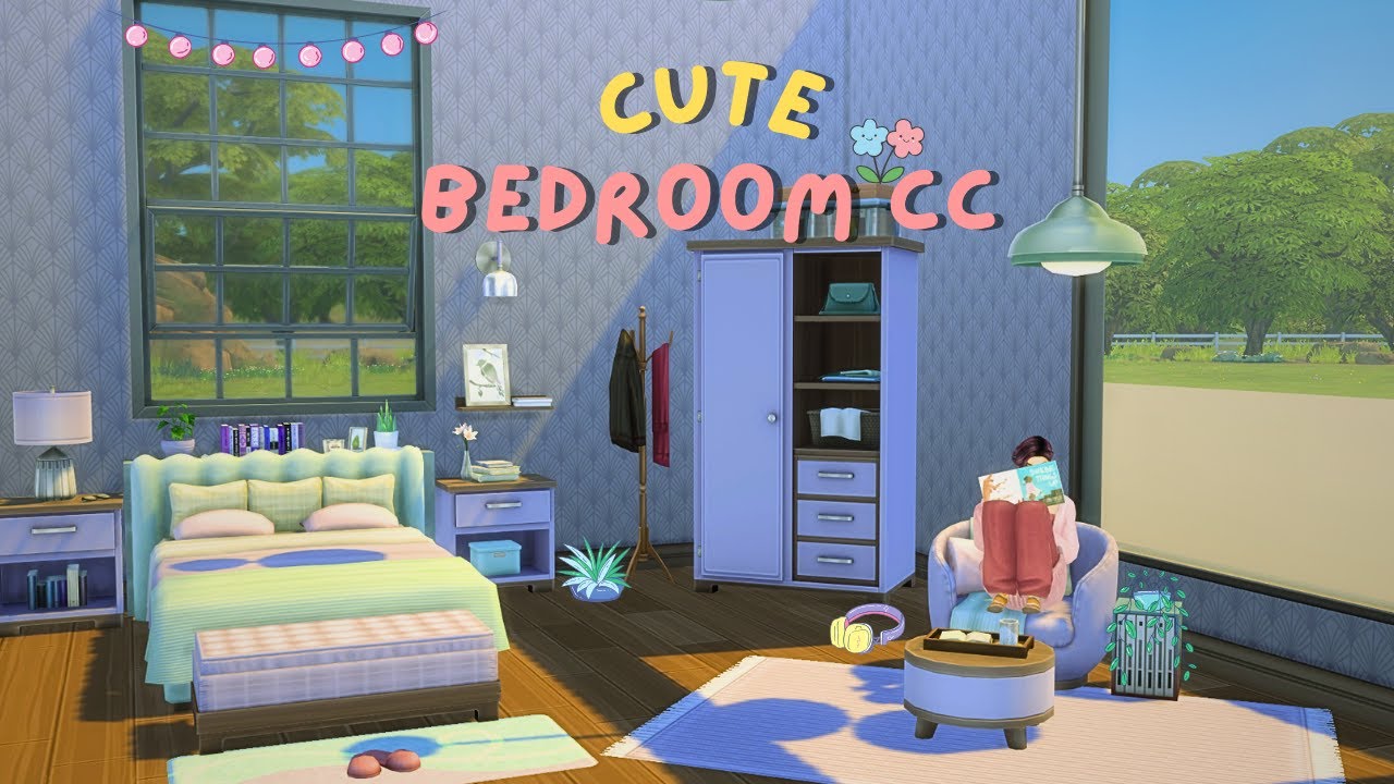 Build the Cutest Bedroom for your Sims ! 🥰 Everyday Daydream CC SET  Sims 4 Stop Motion