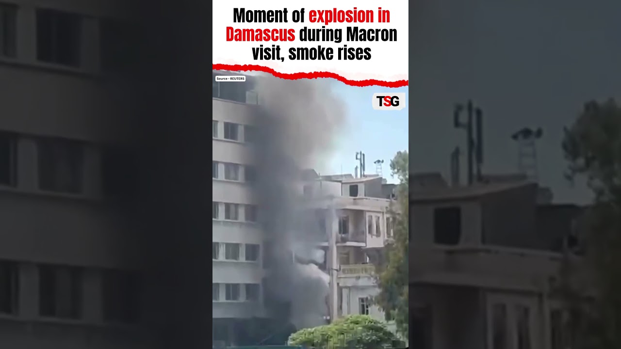 Explosions Near Hotel Hosting Emmanuel Macron During Historic Syria Visit