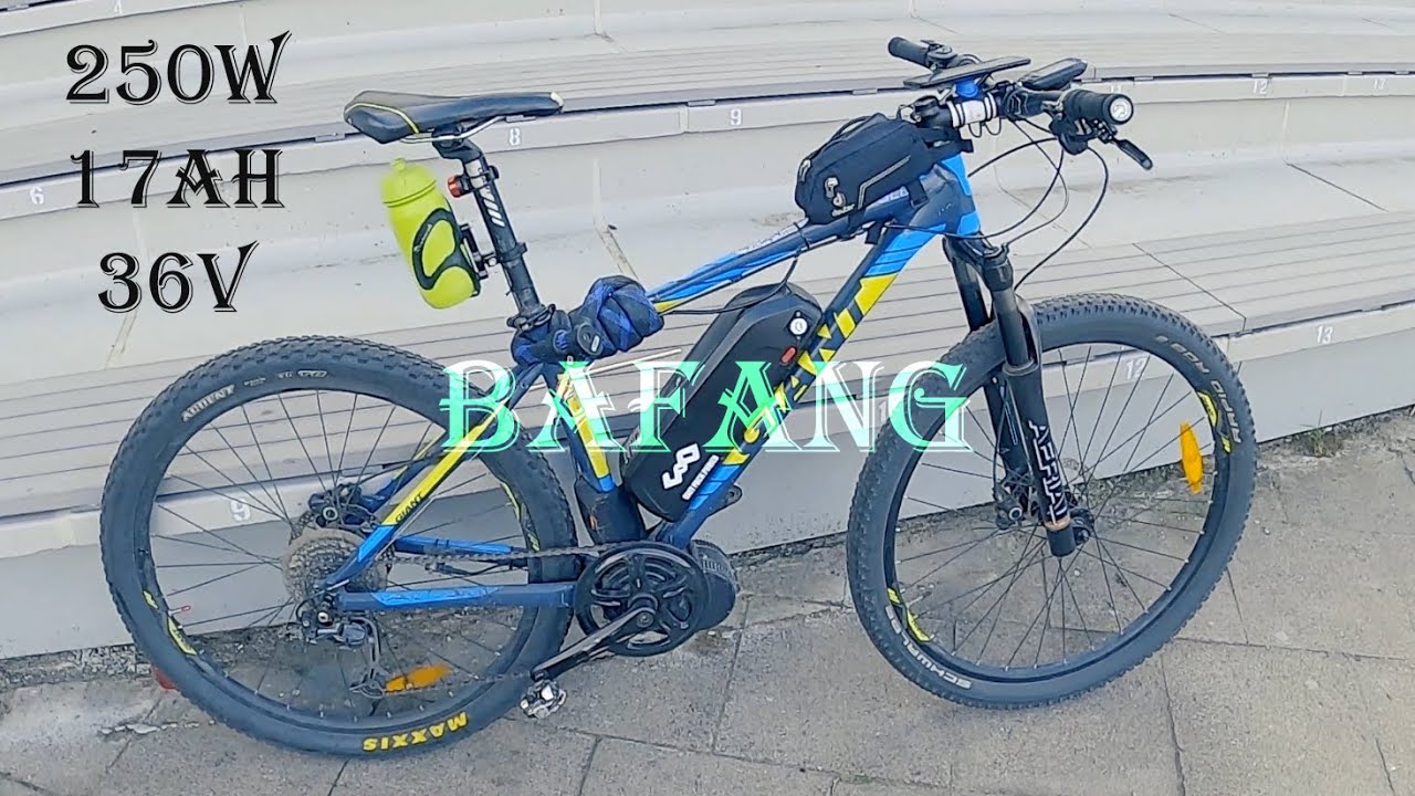Bafang 250w 17Ah mid drive motor range test.