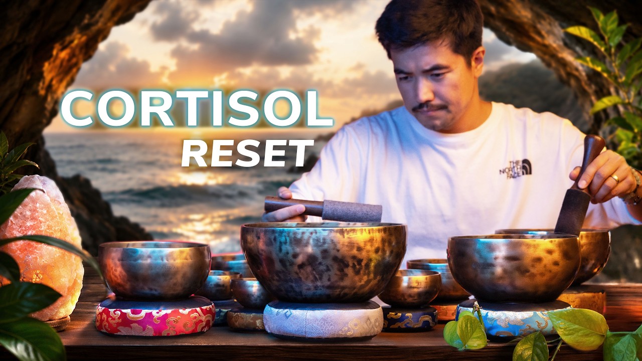 *LOWER CORTISOL* with Raw Himalayan Singing Bowls & Ocean Waves