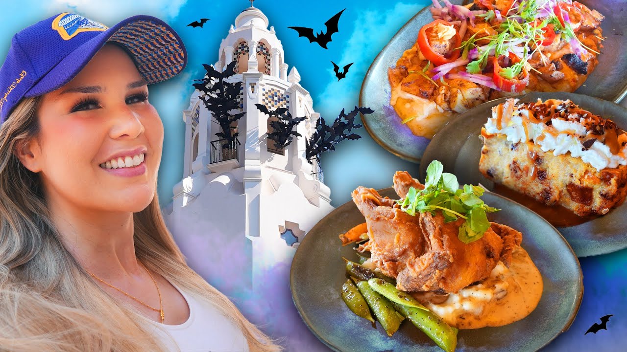 Route 66 Fried Chicken, Tiramisu Bread Pudding & HALLOWEEN UPDATES! Disneyland Food & Merch Vlog