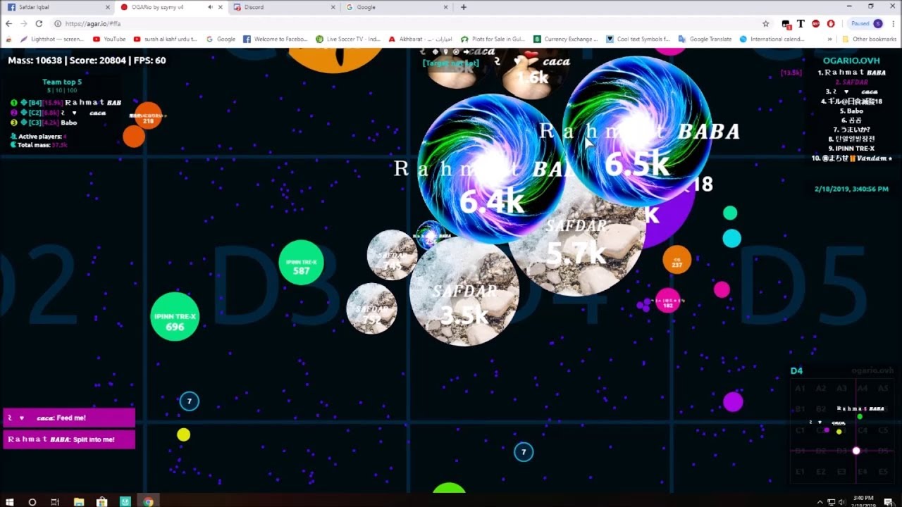 Agar.io - FFA - Safdar vs JP vs KOR  ( East Asia)