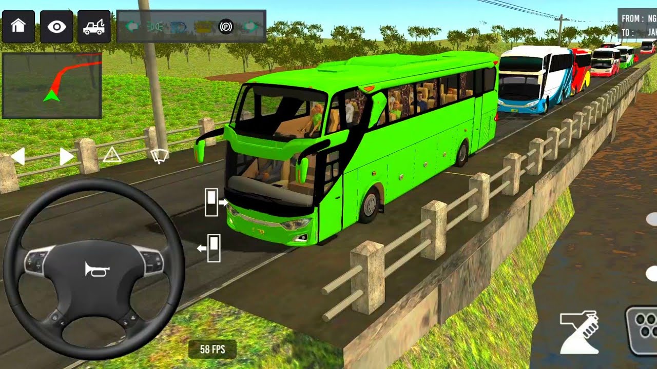 Pool par laga takkar 😢 Euro coach bus simulator 🚌😍 newcoach bus simulator part- 1 Androidgameplay