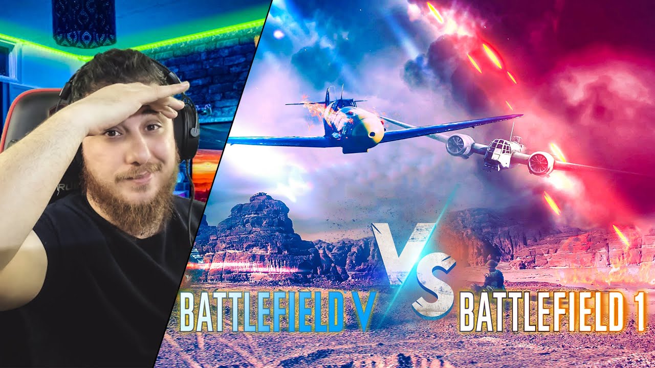 باتل فيلد 5 ضد باتل فيلد 1| هاكات خربت اللعبة | Battlefield 1 and 5