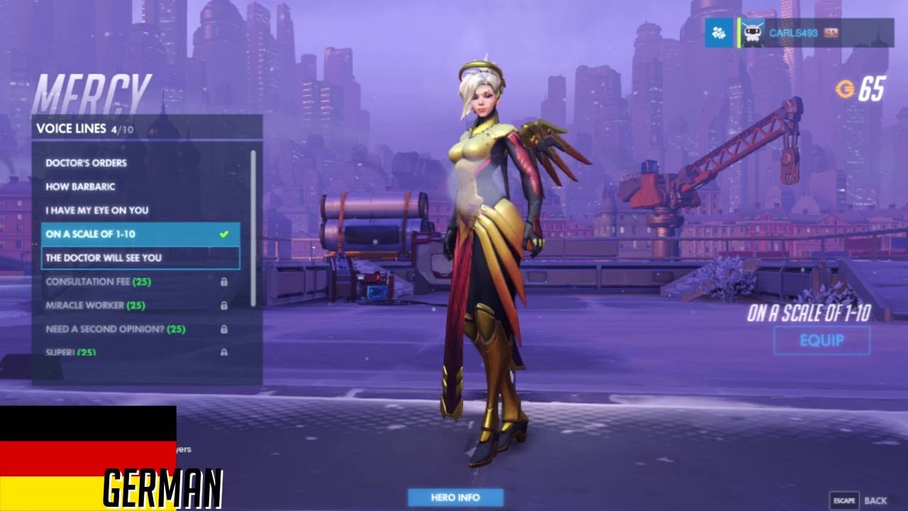 Overwatch: Mercy's Unlockable Voice Lines in Every Language