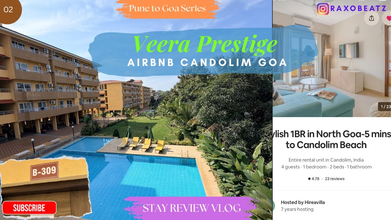Veera Prestige Candolim Airbnb Stay l Goa Series 2025 l North Goa Stay l Goa Stay Reviewl Hireavilla
