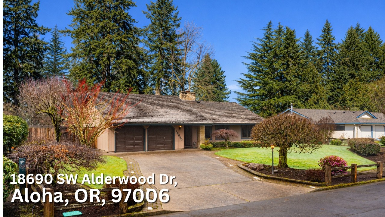 Aloha Oregon Real Estate | 4 Bed | 2 Bathroom | 18690 SW Alderwood Dr