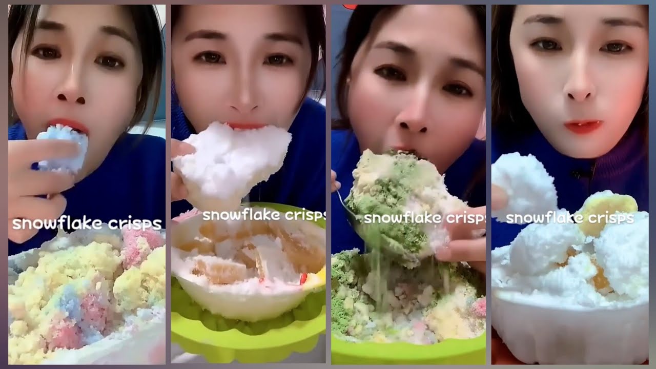 ASMR her squeaky ice eating only bites