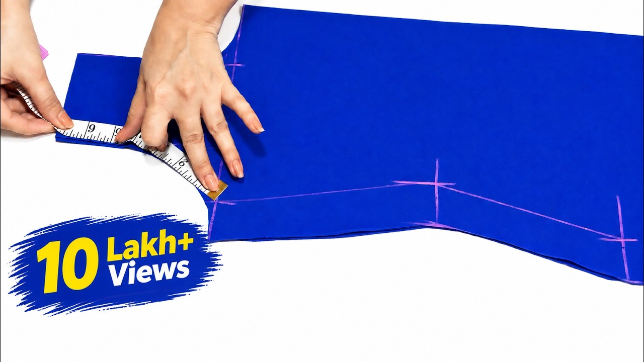 Sleeveless Kurti/Kameez cutting very easily