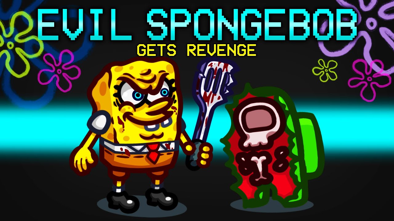 Escaping from EVIL Spongebob in Among Us!