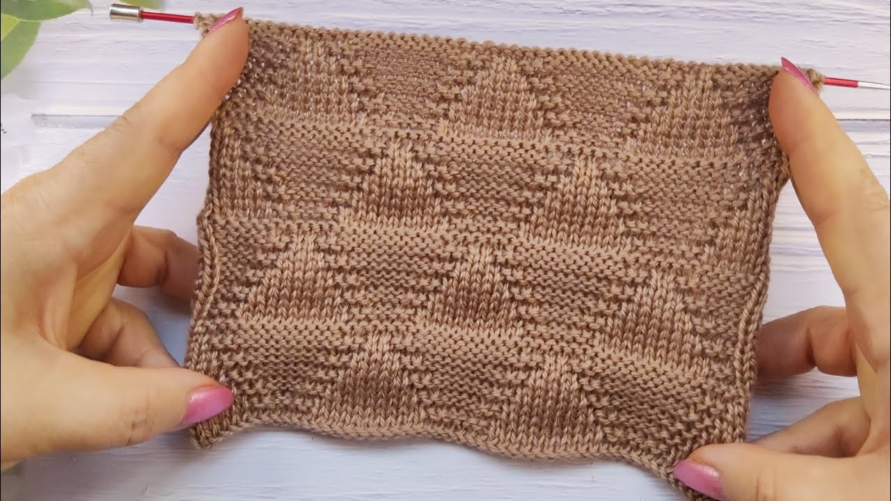 Diamond Stitch Knit Pattern | Rautenmuster stricken | Punto Rombi ai ferri| Point Losanges au Tricot
