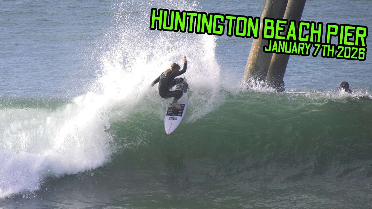 Swell Is PUMPING & Surfers Were ON IT at The Huntington Beach Pier! (January 7th 2026)