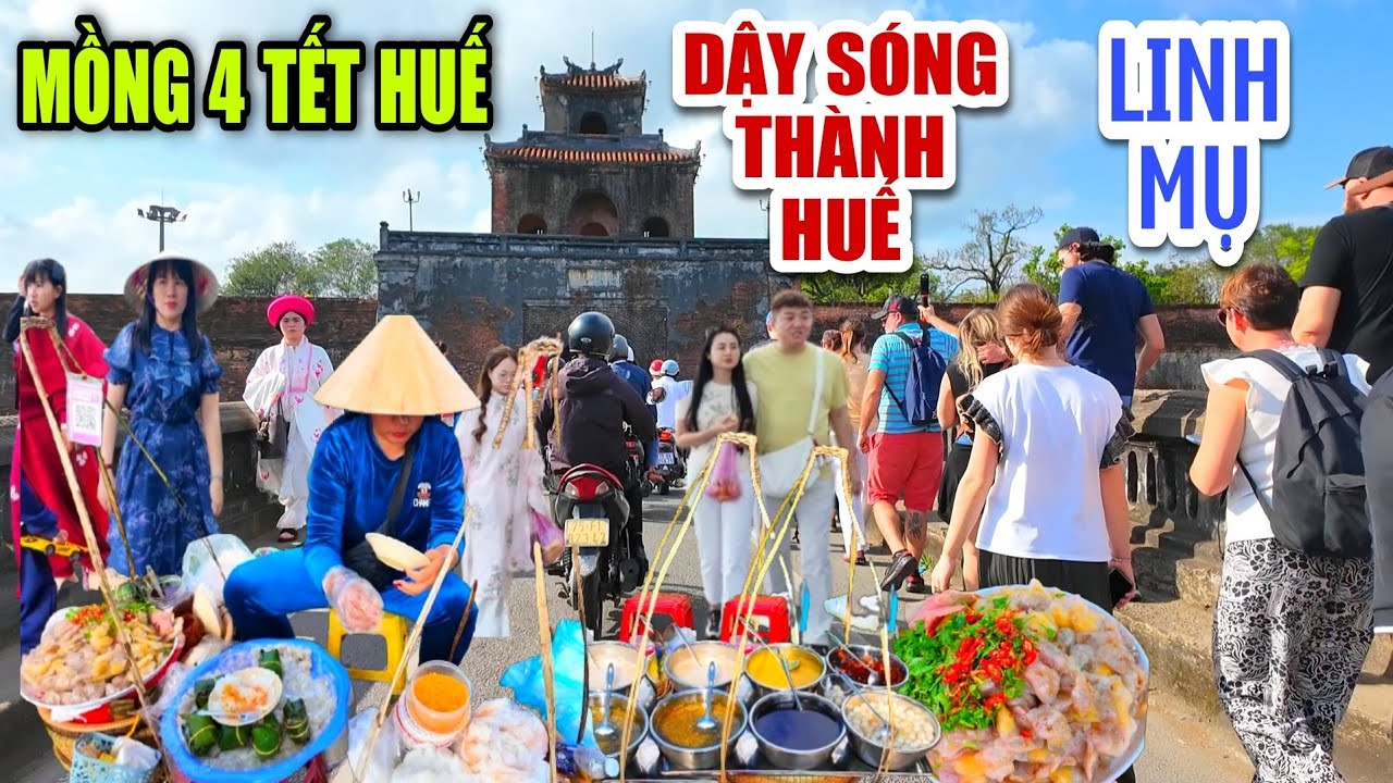 MỒNG 4 TẾT HUẾ: DU KHÁCH KÉO VỀ THÀNH HUẾ CHÙA LINH MỤ ĐÔNG NGHỊT -CHỢ BẾN NGỰ & PHƯỚC VĨNH ĐẦU XUÂN