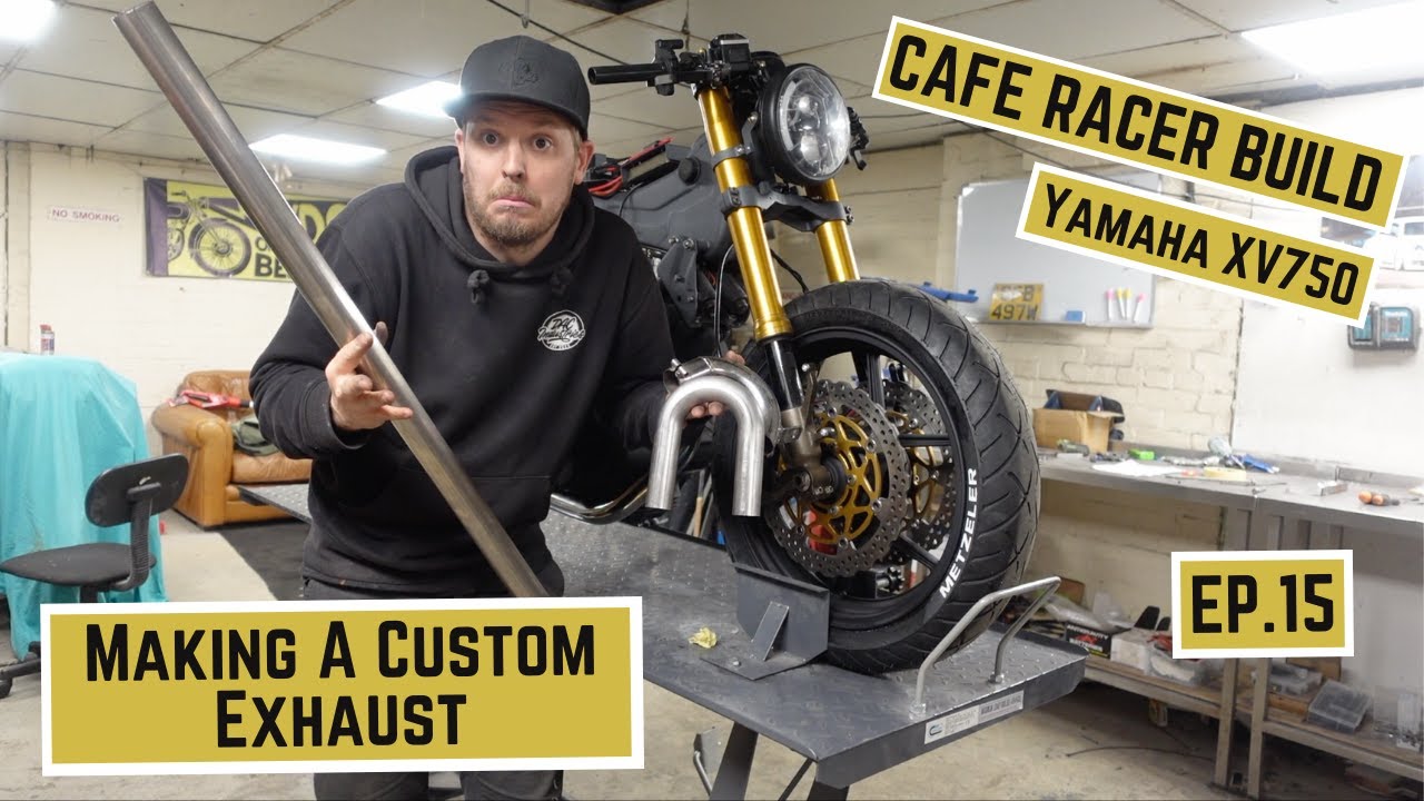 Making A Custom Exhaust - 1981 Yamaha XV750 Cafe Racer Build Series Ep 15