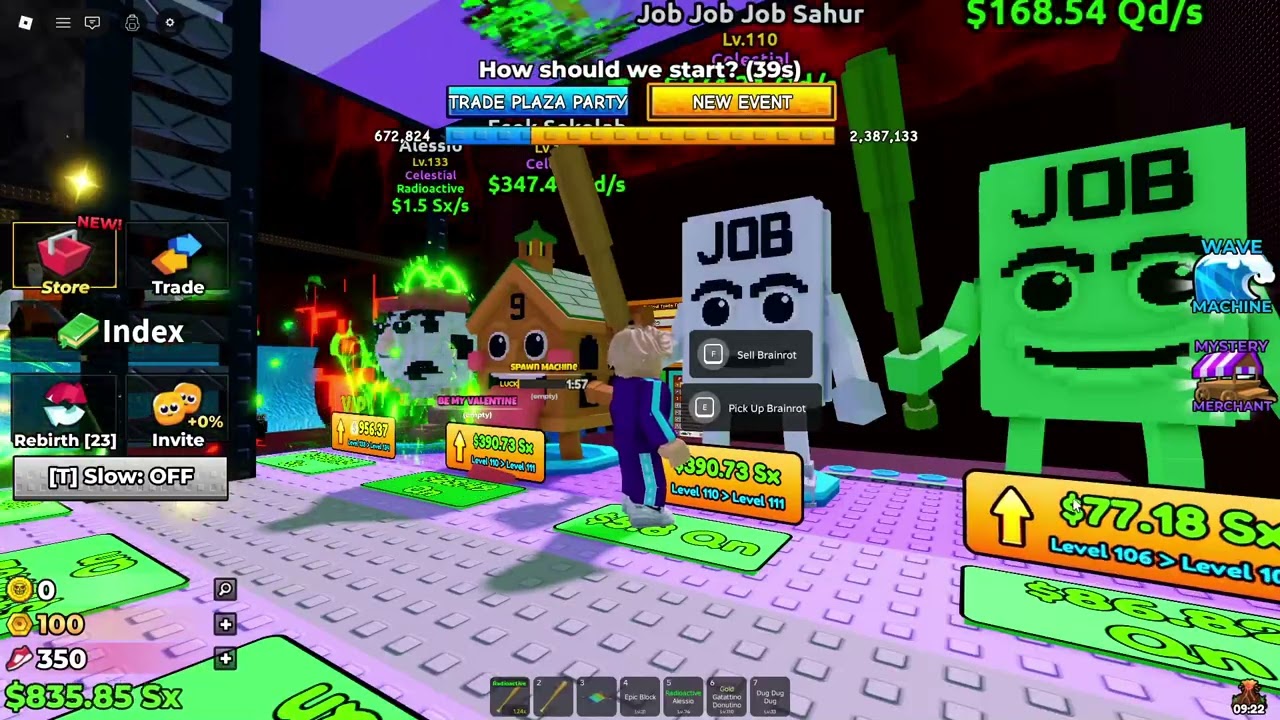 Playing escape tsunami for brainrots during admin abuse on Roblox