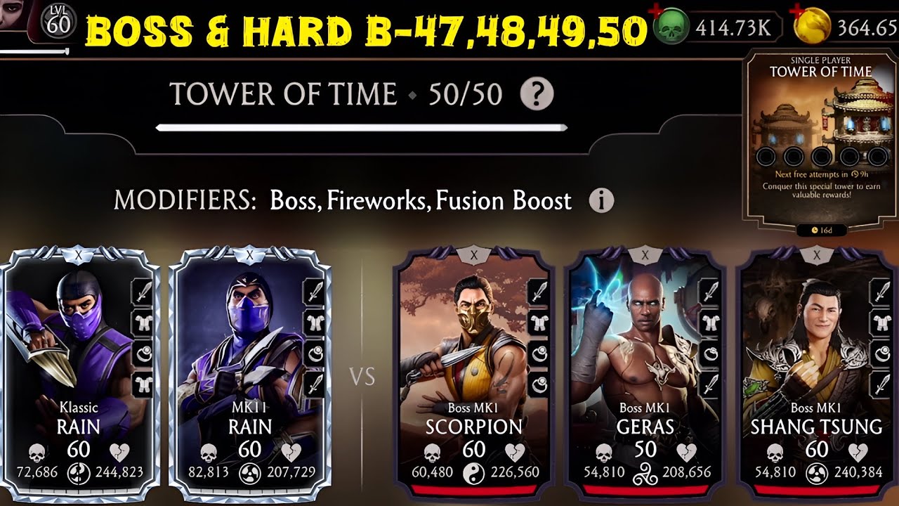 TOWER OF TIME Boss Final Battle 50 Fight + Rewards Mortal Kombat Mobile | Round 1