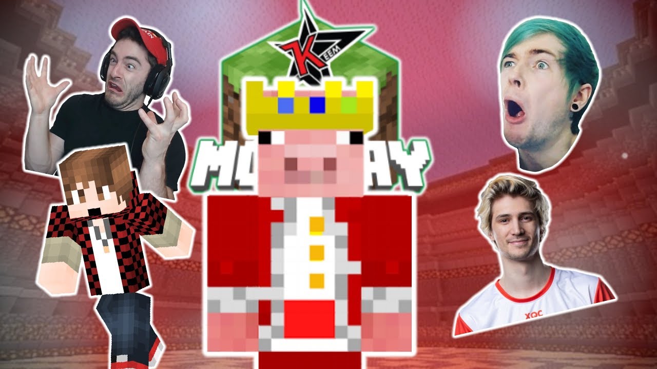 YouTubers React to Technoblade Dominating Minecraft Monday TNT Run - The 6 Winstreak