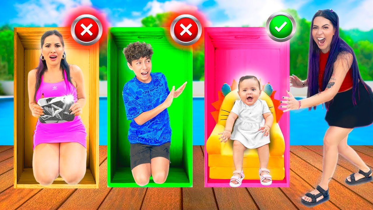NO EMPUJES LA CAJA DE CARTÓN INCORRECTA A LA PISCINA 📦😰 *No debí hacerlo* | Karen Bustillos