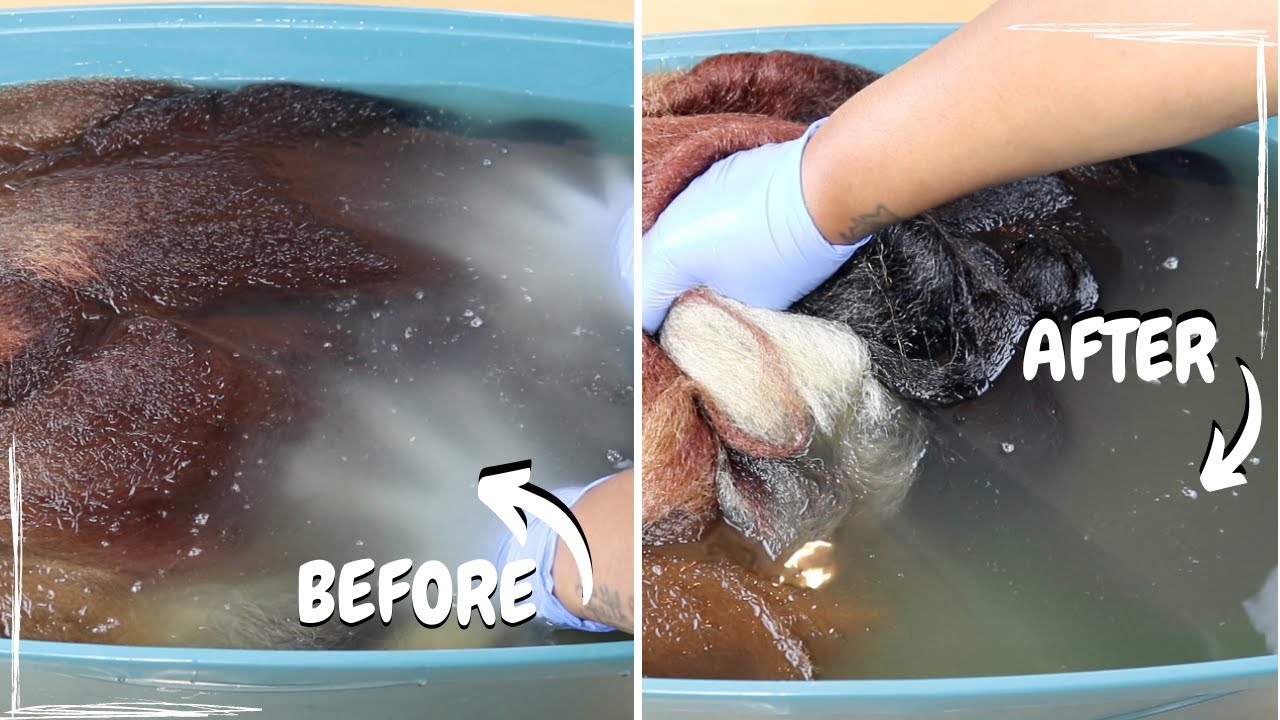 How To: Wash Itchy Synthetic Braiding Hair  | ACV Rinse for Naturals with Sensitive Skin