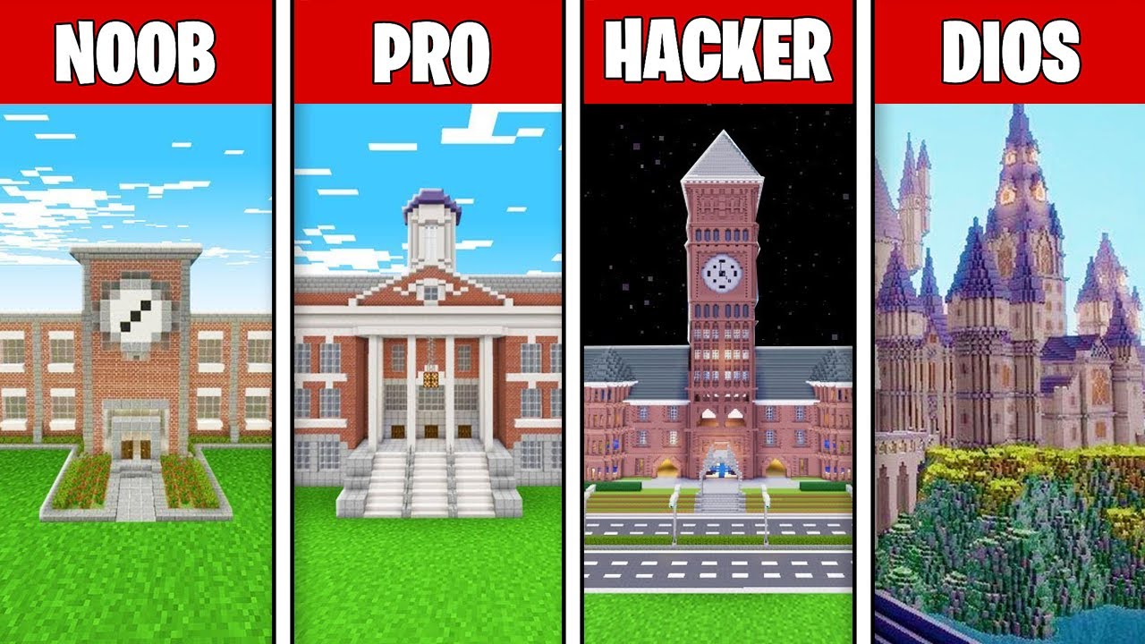 COLEGIO NOOB VS PRO VS HACKER VS DIOS EN MINECRAFT TROLL 😱