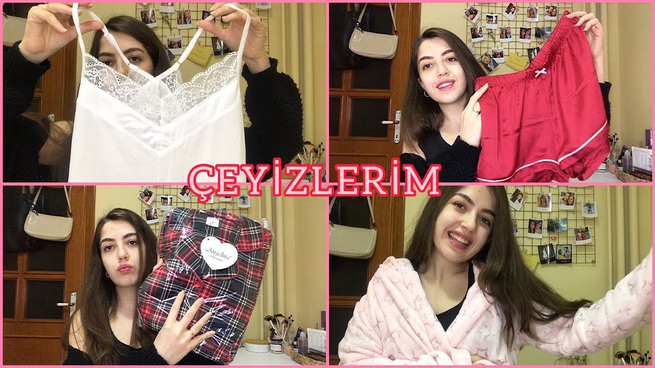 ÇEYİZLERİM, NİŞAN BOHÇAMDAKİ EV GİYİMLERİM 🎁  #çeyizalışverişi