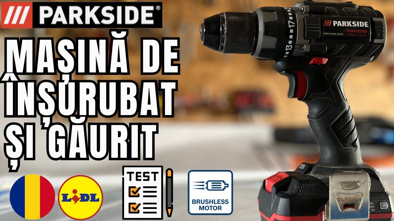 MAȘINĂ DE ÎNȘURUBAT ȘI GĂURIT, CU ACUMULATORPARKSIDE BRUSHLESS PABSP 20-Li C2 ROMÂNIA ROMÂNĂ LIDL