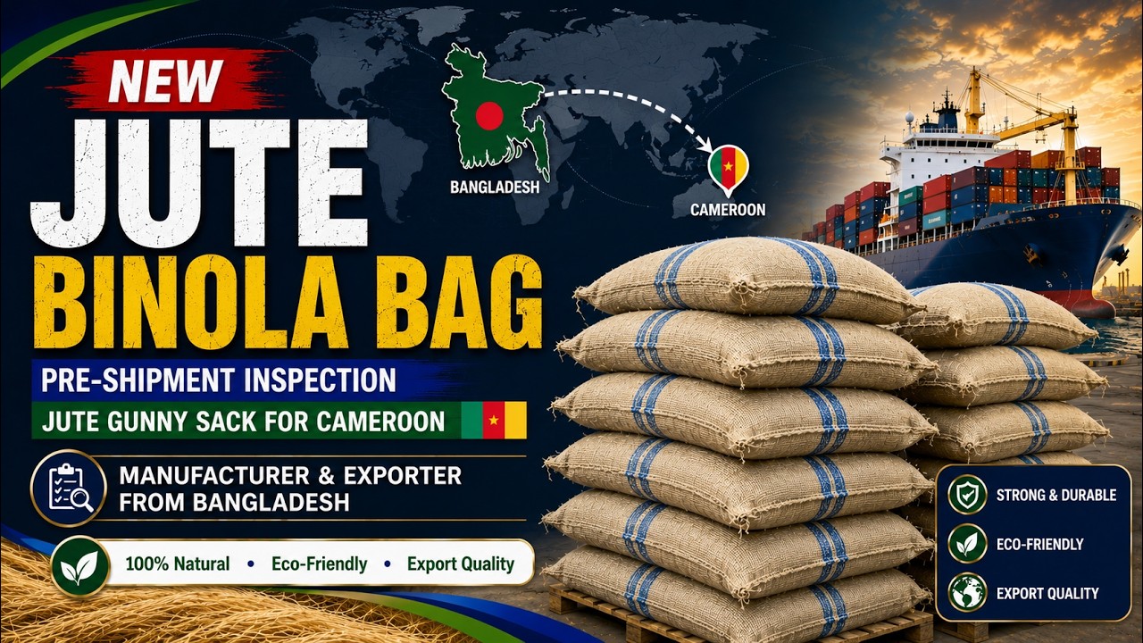 PRE-SHIPMENT INSPECTION JUTE GUNNY SACK FOR CAMEROON #NewJuteGunnyBag #ToileDeYute #JuteCocoaBean