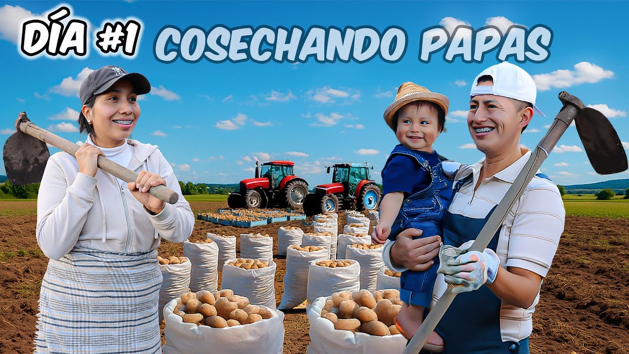 NUESTRA PRIMERA COSECHA de PAPAS 🥔(con mi familia) | Karito La Tóxica, Ni Q' Fuera TV, Alyson Jazmin