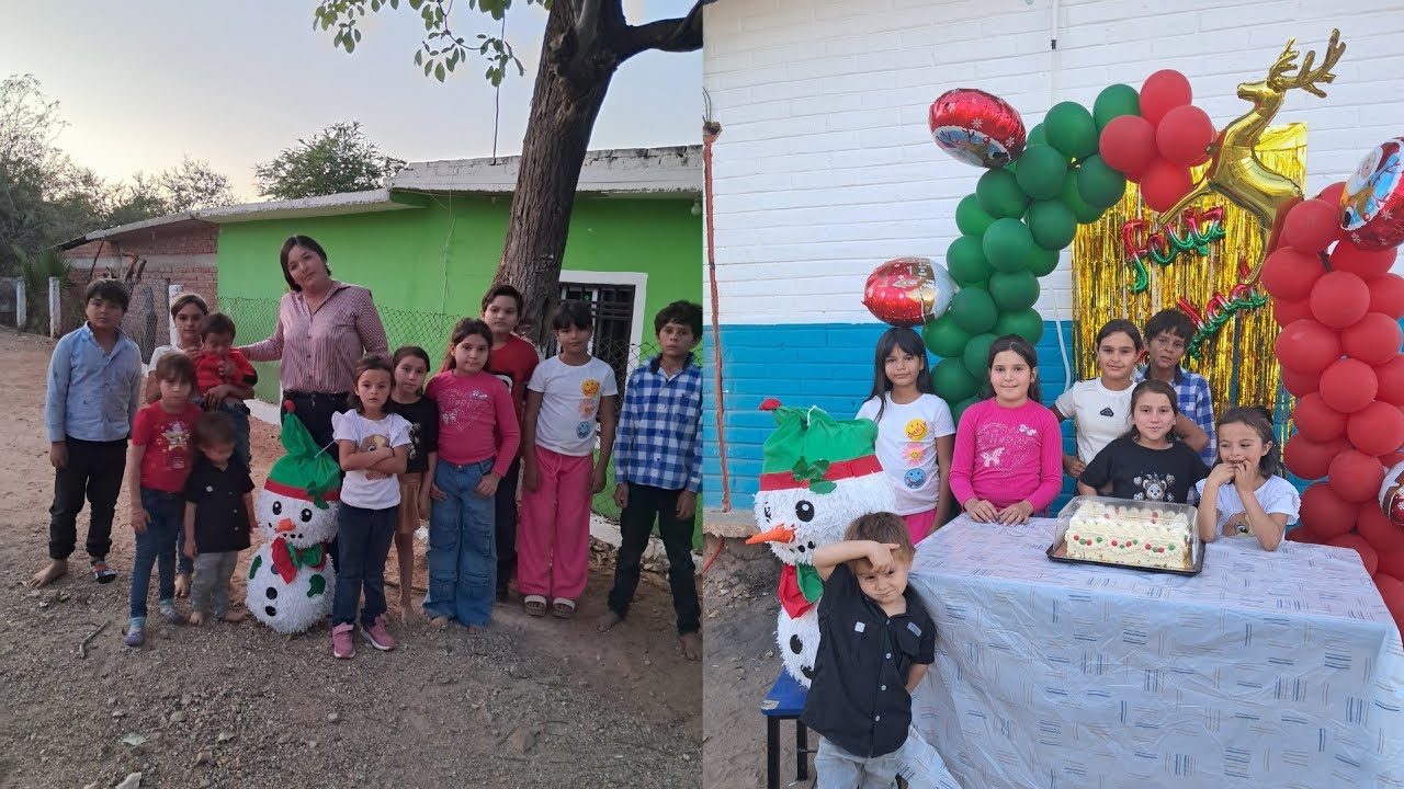 Compartiendo alegría posada de niños en comunidad rural (rancho la laguna seca )🎄🥰🎁👌