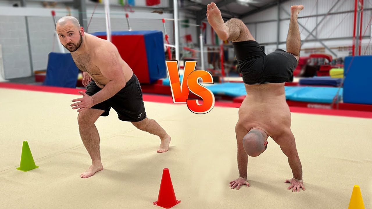 Gymnast beats 'The Bleep Test' in HANDSTAND?!