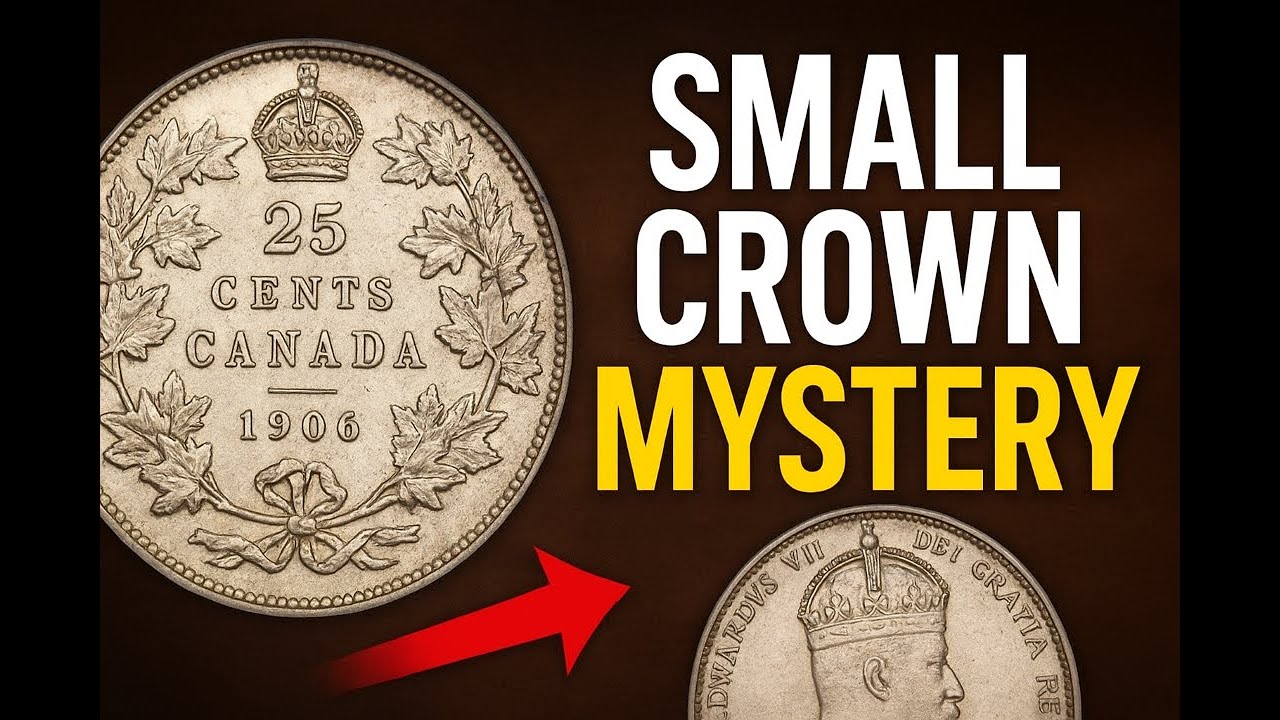 1906 Canada 25 Cents The Silver Quarter With Two Crowns