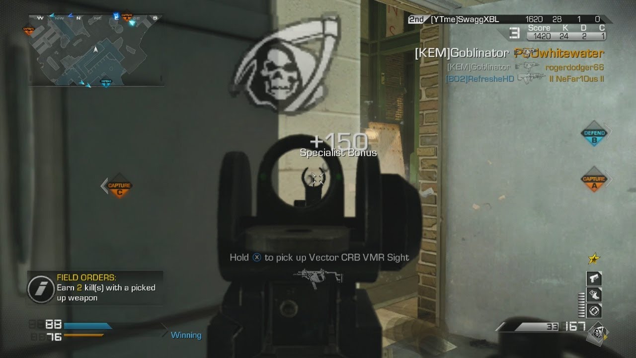 COD Ghosts: KEM w/Every SMG - Vector CRB