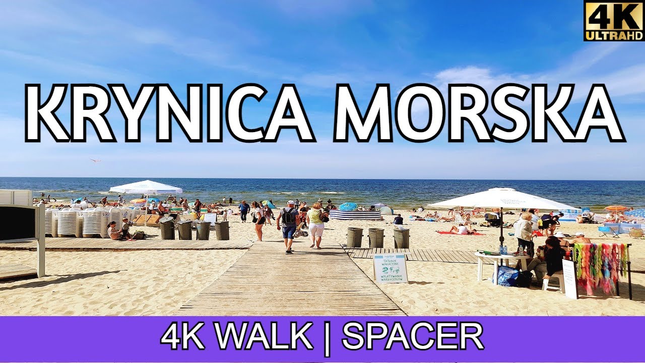 Krynica Morska - Poland, walking in Krynica Morska 4K