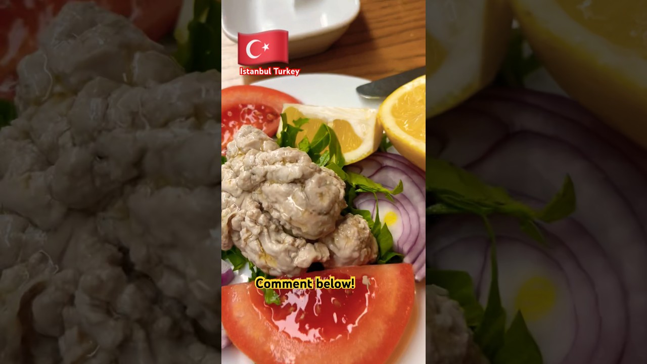 Istanbul Turkey, steamed lamb, brain Street food 🧠 ￼