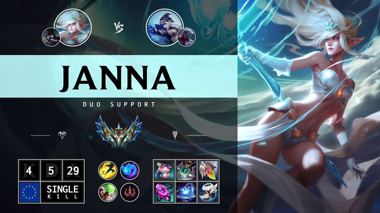 Janna Support vs Ashe - EUW Challenger Patch 14.12