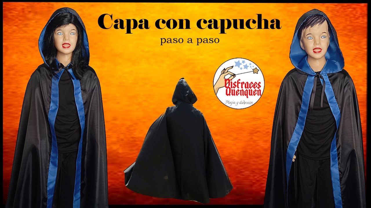 DIY. Como hace CAPA con Capucha estilo Medieval para Halloween 👻 paso a paso #capa #halloween