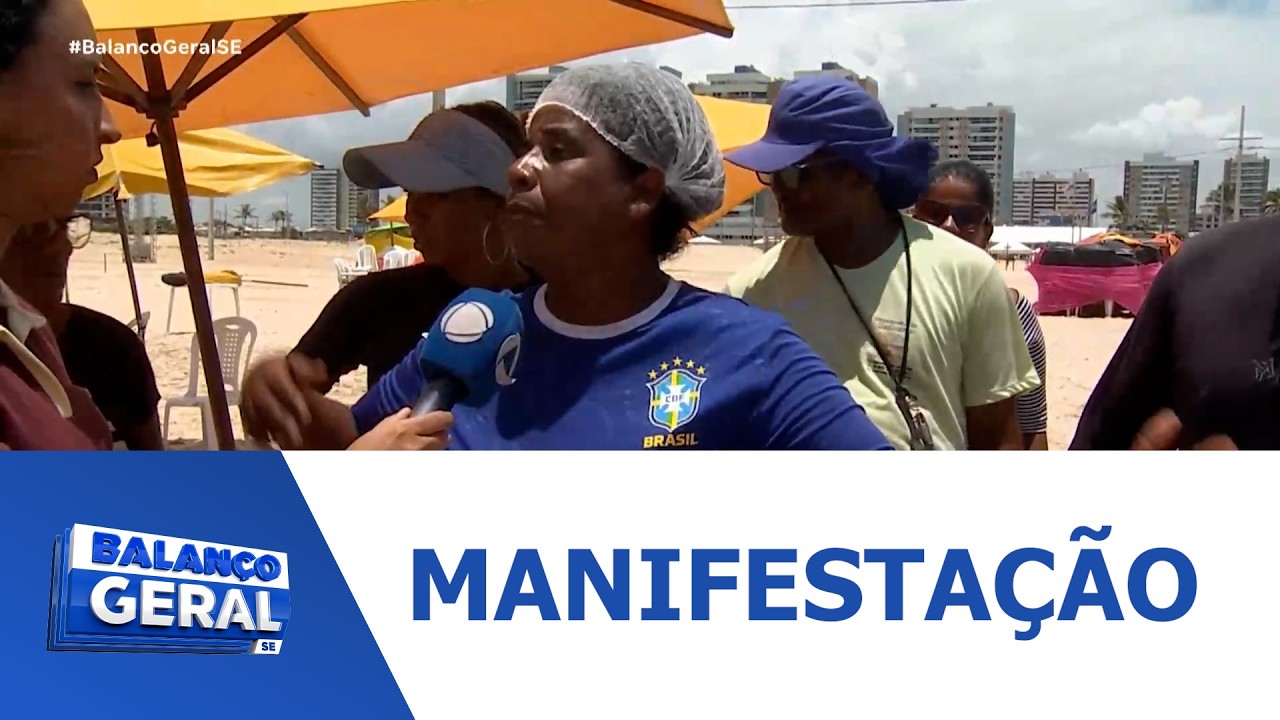 Comerciantes da Praia da Cinelândia protestam contra ordem de saída do local - BGT