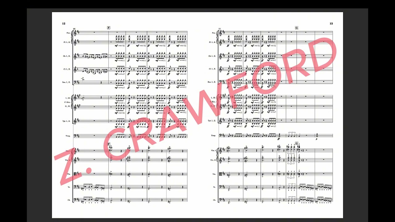 Zachary Crawford: Crawford Symphony 5 composed by Zachary Crawford Full Score + Audio