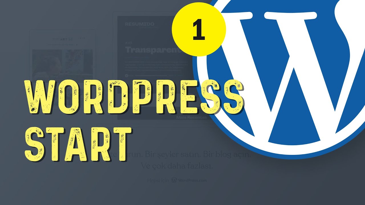 A' dan Z'ye Wordpress Dersleri 2022/01 - Giriş