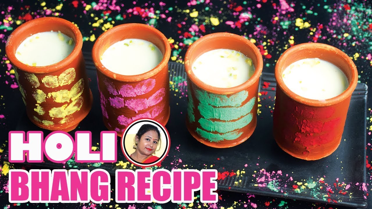Holi Special Traditional Bhang Recipe - Famous Indian Drink Thandai Recipe - Shampa's Kitchen