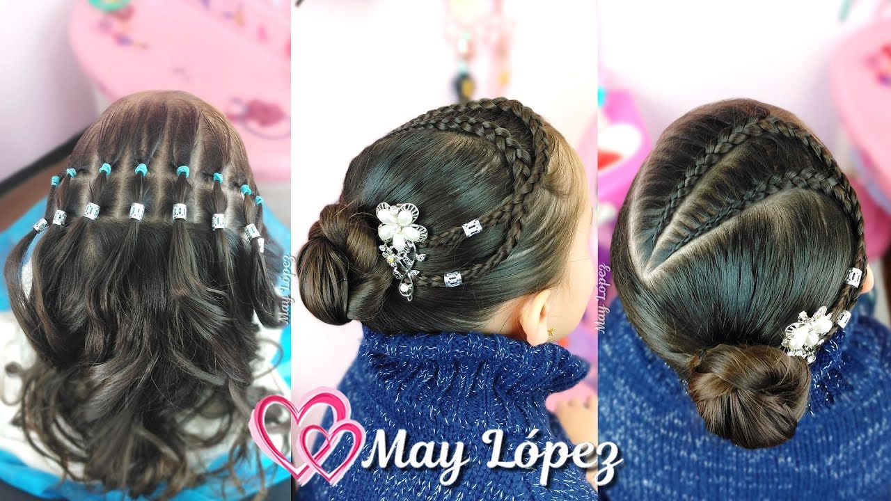 Peinados elegantes faciles para niñas | Peinados 2019 | May Lopez