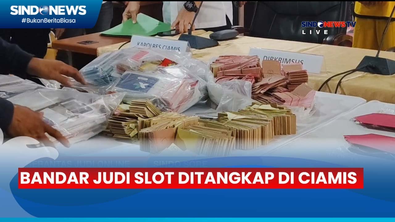 Bandar Judi Slot Ditangkap di Ciamis, 3 Tahun Beraksi Raup Rp356 Miliar - Sindo Sore 28/06