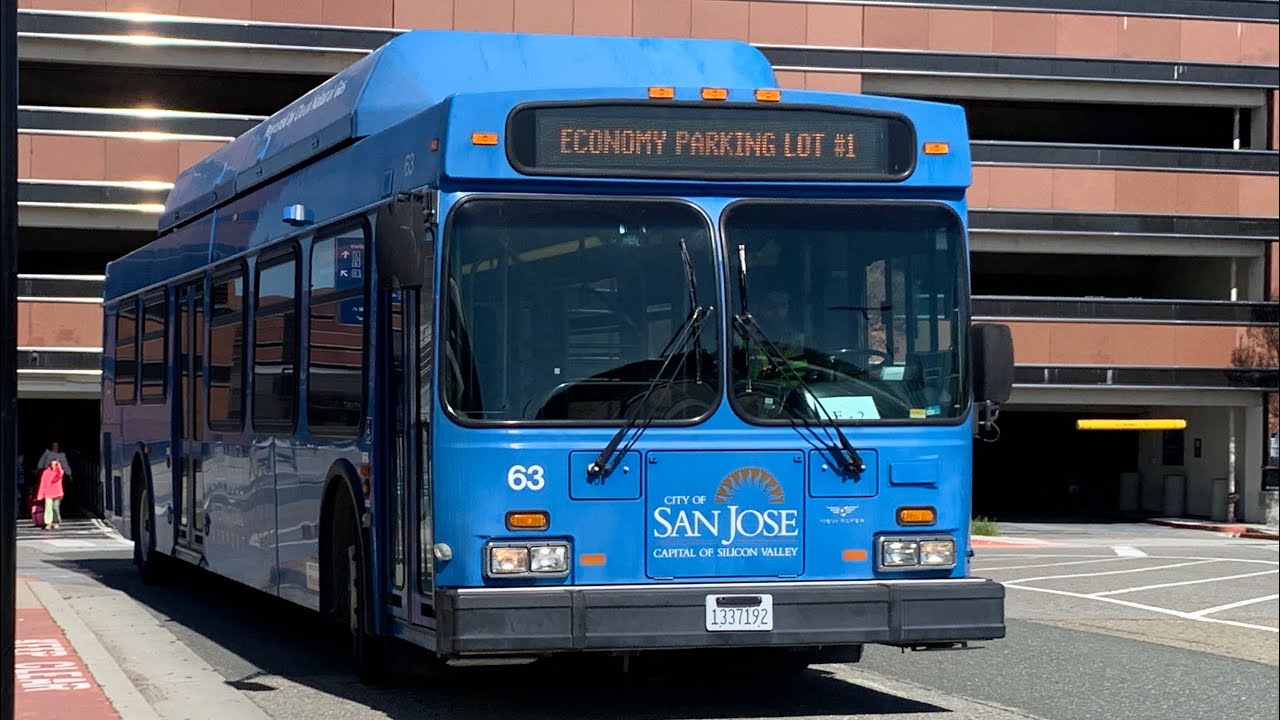 SJC Airport 2010 NFI C40LF #63 on route Economy Loop Clockwise