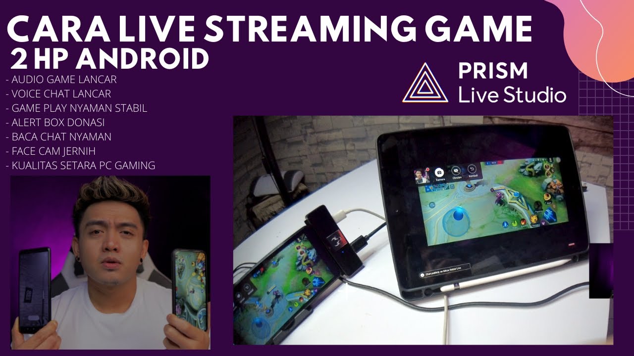 LOW BUDGET ! CARA LIVE STREAMING GAME 2 HP ANDROID, VOICE CHAT, FACECAM & AUDIO INTERNAL LANCAR